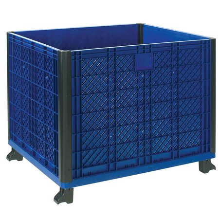 GLOBAL INDUSTRIAL Stakable Bulk Container w/ Collapsible Solid Wall, 39-1/4L x 31-1/2W x 29H 239452